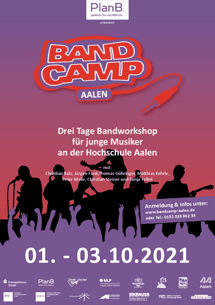 Supported by QUBUS and IFO: Bandcamp 2021 – Band workshop for young musicians at Aalen University